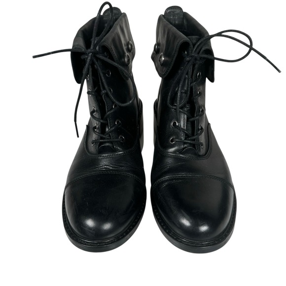 Patricia‎ Nash Women's Sz 10M Lia Black Leather Lace Up Boots - Picture 2 of 13